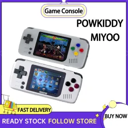 Joueurs Powkiddy Miyoo Console de jeu portable 2.4 pouces écran lecteur de jeu rétro avec carte TF 32G NES/GB/GBC/SNES/SMD PS1 cadeau pour enfants