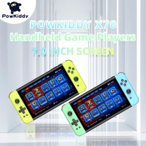Players Powkiddy X70 Game Game Console 7 pouces Le jeu vidéo Les joueurs prennent en charge 2 contrôleurs USB PS1 Game Connect à un HD TV