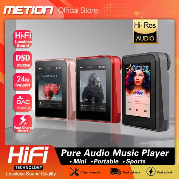 Lecteurs Qualité professionnelle Embauche AudioMP3 Lecteur Mini Portable HiFi Pure Audio Musique Walkman EQ Réglage de l'égalisation Sans perte DSD256