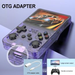 Jugadores R36S Mini consola de juegos Juegos de 64 GB Pantalla IPS de 3,5 pulgadas Reproductor de juegos clásico Código abierto Linux 3D Sistema dual para niños y adultos