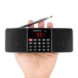 Spelers Retekess Tr602 Bluetooth-radio-ontvanger Draagbare radio Fm Am met mp3-speler Draadloze luidspreker Aux-ondersteuning Tf-kaart Slaaptimer