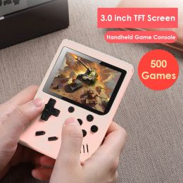 Players Retro Mini Game Console Breedtin 500 Game 3 pouces TFT Screen Portable Game Console 1020mAh rétro-éclairage pour les enfants et l'adulte