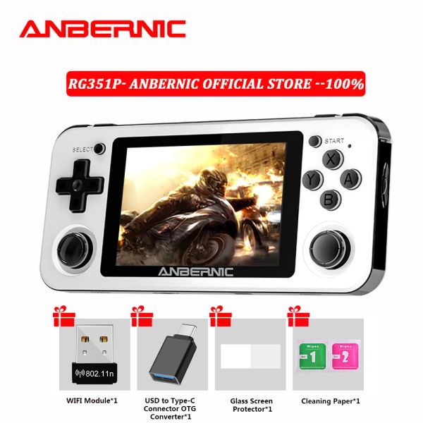 Joueurs RG280V 350P RG351P ANBERNIC Retro Game RG350M Linux System PC Shell PS1 Game Player Portable Pocket Handheld Game Console RG351M