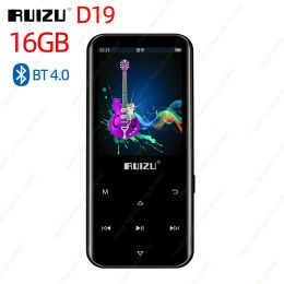 Joueurs Ruizu D19 Bluetooth 4.0 Lecteur MP3 sans perte 16 Go Baladeur audio portable avec radio FM EBook Enregistrement Podomètre Lecteur de musique MP3