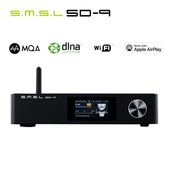 Players SMSL SD9 MQA HIFI Network Music Player SD9 Prise en charge DSD, WAV APE, FLAC AIFF, MP3 Desktop lecteur