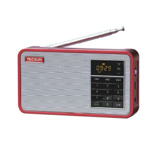 Joueurs Livraison gratuite Tecsun X3 Fm Radio stéréo/lecteur Mp3, carte haut-parleur Portable point d'arrêt métallique mémoire jouer horloge Radio Fm