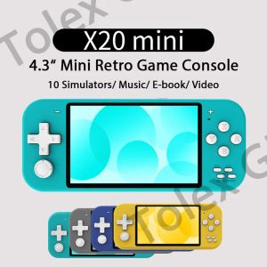 Spelers Tolex X20mini 4.3Inch IPS Retro Video Game Console Simulators Ondersteuning 128Bit Games Draagbare Handheld Game Player Gratis Oortelefoon