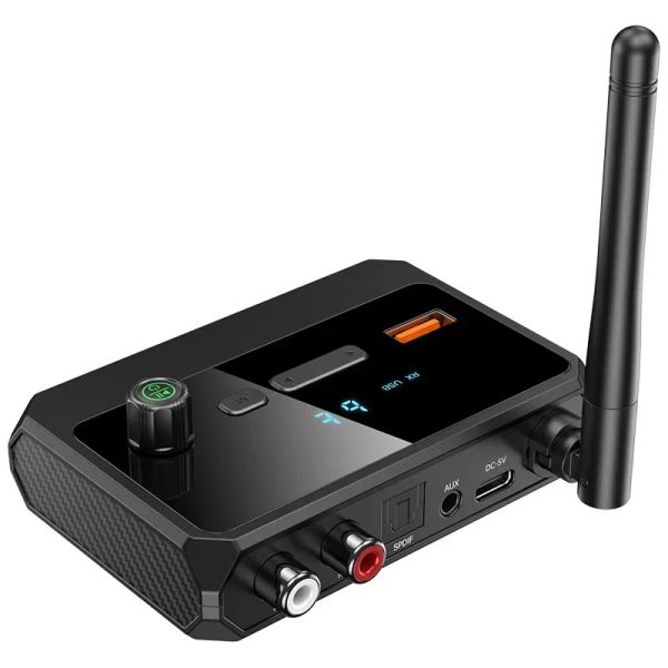 Jugadores Tonlish C36 Digital Display Bluetooth 5.3 Adaptador de audio Adaptador USB TF MP3 Player para automóvil Player TV Telepap