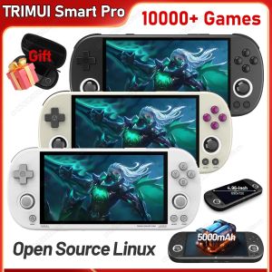 Joueurs Trimui Smart Pro Handheld Game Console 4,96 pouces HD IPS Screen Retro Arcade Linux System Portable Game Player With Bag Kids Gift