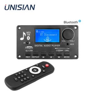 Lecteurs Unisian Bluetooth Mp3 Player Digital Audio Decoder Board Contrôle du volume USB TF BT FM Ligne dans la musique LCD Paroles Affichage Enregistrement