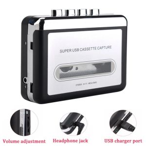 Spelers USB Cassette Capture Radiospeler Portable USB Cassette Recorder Player Tape Audio mp3 Music Converter Tape Capture Cassett C6S0