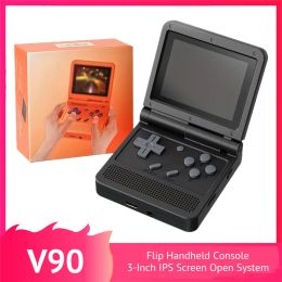 Joueurs V90 Retro Video Handheld Game Console 3 pouces IPS Screen Portable Mini rétro pour les enfants GB / GG / NGP / GBA DE ARCADE GAMING CADEAU