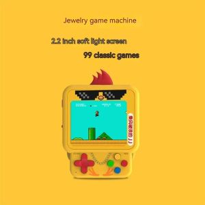 Spelers w1 schattige mini sieraden kipgame machine 2.2 inch soft light screen rugzak hanger game machine 99in1 game machine cadeaus