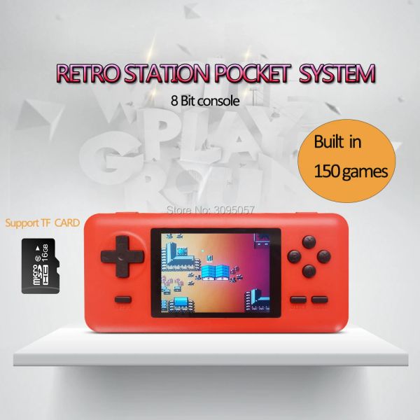 Joueurs Wolsen 8 bit Retro Retro Station Pocket Handheld Game Construit en 586 Jeux de la console vidéo de 3,0 pouces de 3,0 pouces