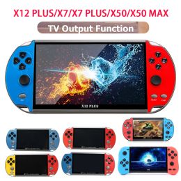 Players X7 / X12 Plus / X7 Plus / M50 Handheld Game Console 4.3 / 5.1 / 7,1 pouces écran HD Portable Video Player 10000+ Classic Games