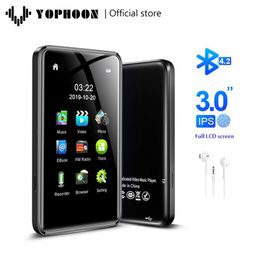 Spelers Yophoon 3 inch touchscreen mp3 mp4-speler Bluetooth Walkman 8 GB ingebouwde luidspreker Muziekspeler 1080p FM-opname Ebook tot 128 GB