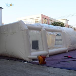 Playhouse Company Proveedor de fábrica Carpa inflable para autos Carpa en forma de casa Cabina de pintura inflable con ventanas