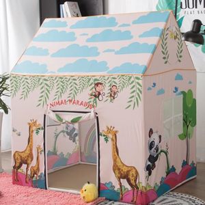 Playhouse for Kids Cartoon Forset Animail Themed Tent Castle Dome Tent Indoor Outdoor Play Toys Tenten For Girls Boys Infant House 2418