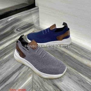 Playoff lederen sneaker BERLUTI Casual herenschoenen Berluti 22 Herfstwinter Schaduwkleurconversie Lederen kasjmier gebreide hoes met sokken Schoenen Sport M HB9X