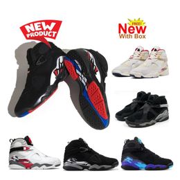 Playoffs 8s Solefly basketbalschoenen 2024 Winterklaar Gunsmoke 8 VALENTINES DAY Rood AQUA Outdoor COUNTDOWN PACK Met Box Trainers Sport Sneakers