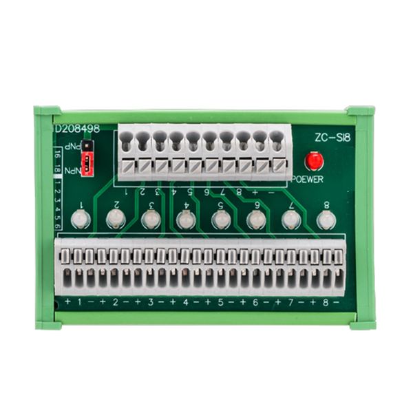 Distribución del sensor PLC Tablero de conexiones del bloque de terminales Riel DIN Compatible con sensor de 2 y 3 cables