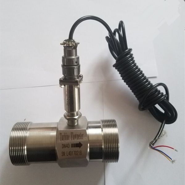 Débitmètre d'eau PLC Débitmètre diesel Débitmètre à turbine liquide Transmetteur de capteur Lwgy-40 Connexion filetée