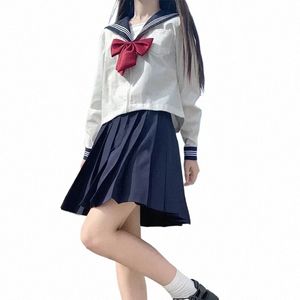 Costume japonais plissé, uniformes Sexy, uniforme de Cosplay de marin d'étudiant, uniforme d'école pour filles, Seifuku Graduati coréen 50US #