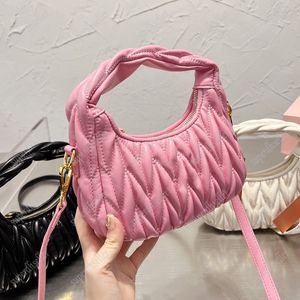 Geplooide schoudertassen vrouwen crossbody ontwerper hobo tas luxe handtas mini pochette vintage tote portemonnee lederen kruislichaam 3 kleuren onderarm pack zachte portemonnee reizen