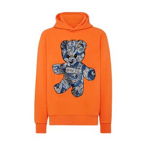 PLEIN BEAR Marque Sweat à capuche pour homme PAISLEY STRASS Hip-Hop Lâche Caractéristique Personnalité PP Crâne Pull Strass Luxe Sweat à capuche pour homme 1592