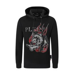 PLEIN BEAR Marke Herren Hoodies Sweatshirts Warm Dickes Sweatshirt Hip-Hop Lose Charakteristische Persönlichkeit PP Schädel Pullover Strass Luxus Herren Hoodie 2079