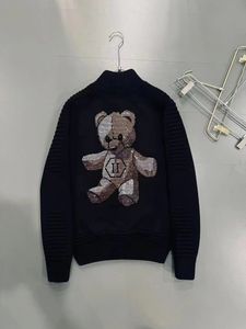 PLEIN BEAR Heren truien vest LS INTARSIA SKULL PP Heren truien Breisels Letters Budge Strass Unisex Sweatshirt Heren Tops Gebreide kleding PP182