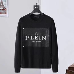 PLEIN BEAR Pulls pour hommes PULL LS INTARSIA SKULL PP Pulls pour hommes Manches longues Tricots Lettres Budge Strass Sweat-shirt unisexe Hommes Hauts Vêtements en tricot PP168