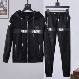 Plein Bear Hommes Sweat À Capuche Veste Pantalon Cristal Crâne Survêtement Hommes Sweats À Capuche Survêtements Occasionnels Jogger Vestes Pantalons Ensembles Costume De Sport 74162