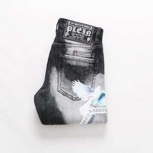 Plein Bear Jeans pour hommes Mode classique PP Homme Denim Star Fit Design décontracté déchiré en détresse Skinny Biker Pantalon ajusté en tissu 15703