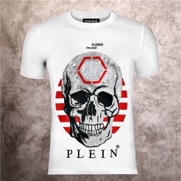 PLEIN BEAR T SHIRT Camisetas de diseñador para hombre Rhinestone Skull Men T-shirts Clásica de alta calidad Hip Hop Streetwear Camiseta Casual Top Tees PB 16010