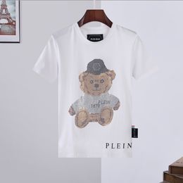 PLEIN BEAR T SHIRT Camisetas de diseñador para hombre Rhinestone Skull Men T-shirts Clásica de alta calidad Hip Hop Streetwear Camiseta Casual Top Tees PB 16312