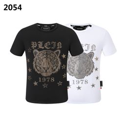 PLEIN BEAR T-SHIRT Hommes Designer T-shirts Marque Vêtements Strass PP Crâne Hommes T-SHIRT COL ROND SS TIGRE ET PLEIN AVEC CRISTAUX Hip Hop Tshirt Top Tees 161213