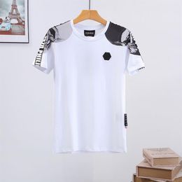 Plein urso t camisa dos homens designer tshirts strass crânio masculino t-shirts clássico de alta qualidade hip hop streetwear tshirt casual top257k