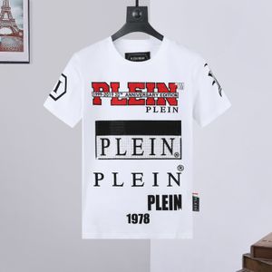 PLEIN BEAR T-SHIRT Hommes Designer T-shirts Marque Vêtements Strass PP Crânes Hommes T-SHIRT COL ROND SS SKULL Hip Hop Tshirt Top Tees 16739