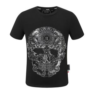 PLEIN BEAR T SHIRT Hommes Designer T-shirts Marque Vêtements Strass PP Crânes Hommes T-SHIRT COL ROND SS SKULL Hip Hop Tshirt Top Tees 16809