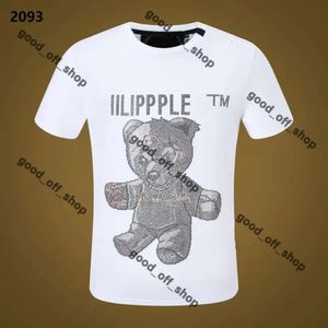 Plein beer t shirt heren ontwerper t-shirts merk kleding Rhinestone Skull Men t-shirts klassieke hoogwaardige hiphop t-shirt casual top tees Philipe Plein shirt 338