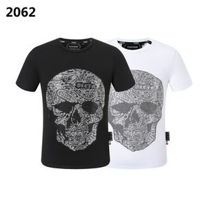 Plein beer t shirt heren ontwerper t-shirts merkkleding Rhinestone pp schedel mannen t-shirt ronde nek ss schedel en plein met kristallen hiphop t-shirt top tees 161237