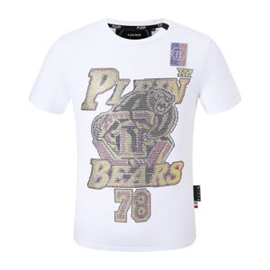 PLEIN BEAR T SHIRT Mens Designer Tshirts Marque Vêtements Strass PP Skull Hommes T-SHIRT COL ROND SS BASKETBALL ET PLEIN AVEC CRISTAUX Hip Hop Tshirt Top Tees 161245