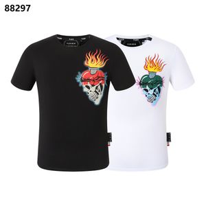 Plein beer t shirt heren ontwerper t-shirts merk kleding rhinestone pp schedel mannen t-shirt ronde nek ss love tattoo plein met kristallen hiphop t-shirt top tees 161718