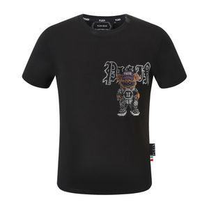 PLEIN BEAR T-SHIRT Hommes Designer T-shirts Marque Vêtements Strass PP Crânes Hommes T-SHIRT COL ROND SS SKULL Hip Hop Tshirt Top Tees 16565