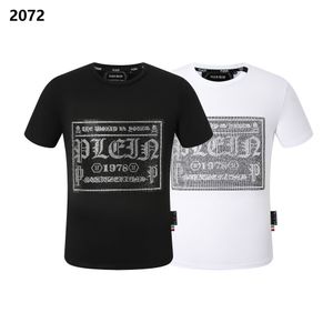 Plein beer t shirt heren ontwerper t-shirts merk kleding steeg rhinestone pp schedels mannen t-shirt ronde nek ss schedel en plein met kristallen hiphop t-shirt top tees 161323