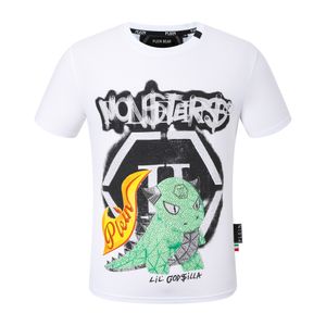 PLEIN BEER T-SHIRT Mens Designer T-shirts Merk Kleding Strass PP Schedels Mannen T-SHIRT RONDE HALS SS SCHEDEL EN PLEIN MET KRISTALLEN Hip Hop Tshirt Top Tees 161319