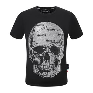 Plein beer t shirt heren ontwerper t-shirts merk kleding strass rhinestone pp schedels mannen t-shirt ronde nek ss schedel en plein met kristallen hiphop t-shirt top tees 161309