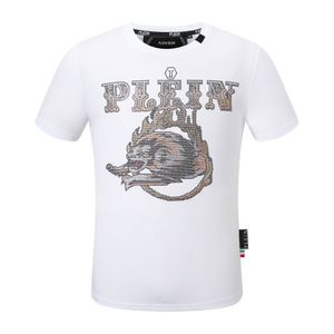 Plein beer t shirt heren ontwerper t-shirts merk kleding Rhinestone pp schedels mannen t-shirt ronde nek ss schedel hiphop t-shirt top tees 16667