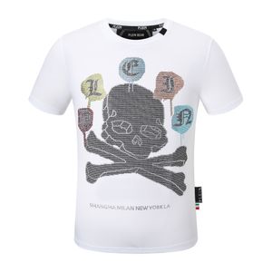 PLEIN BEER T-SHIRT Heren Designer T-shirts Merkkleding Strass PP Schedels Mannen T-SHIRT RONDE HALS SS SCHEDEL Hip Hop T-shirt Top Tees 16670